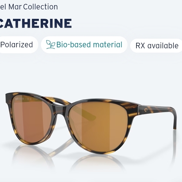 Authentic Costa Del Mar Catherine Tortoise Shn Sunglasses w/ Dark Lenses No Box. - Picture 2 of 4